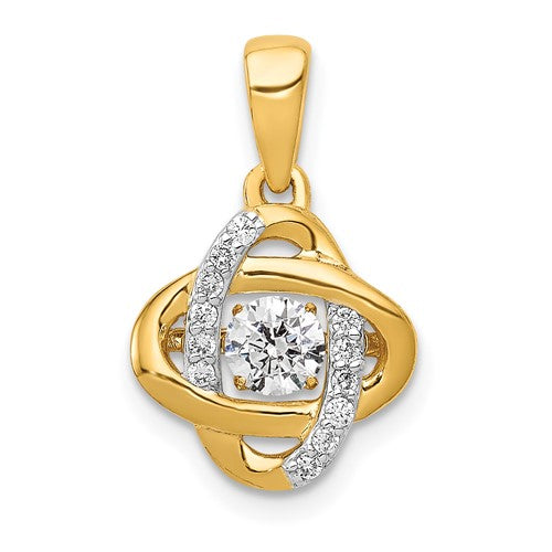 LGYP 14k 1/3 carat Lab Grown Diamond VS/SI+ G+ Complete Vibrant Fashion Love Knot Pendant