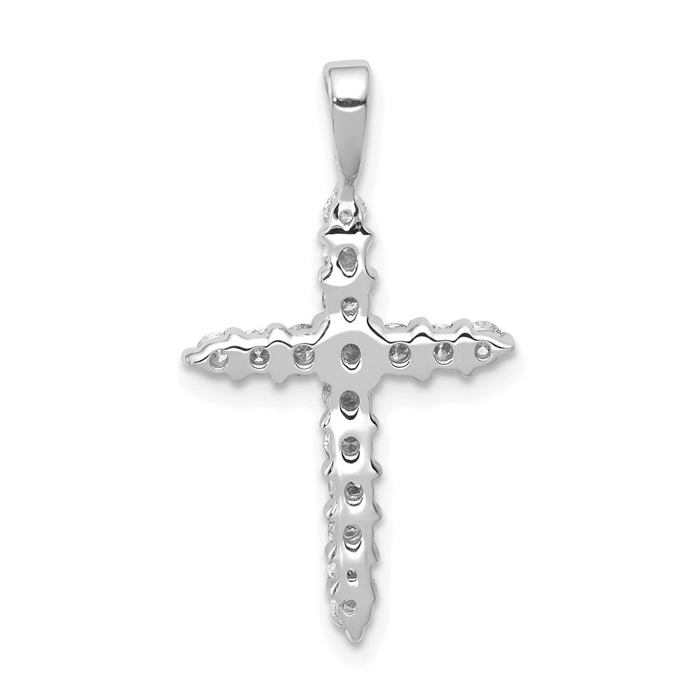 LGGC14k White Gold 1/2 carat Lab Grown Diamond VS/SI+ G+ Complete Cross Pendant
