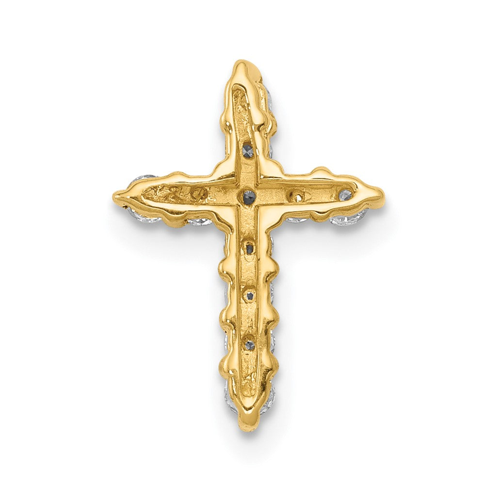 LGGC 14k 1/3 carat Lab Grown Diamond VS/SI+ G+ Complete Cross Chain Slide Pendant