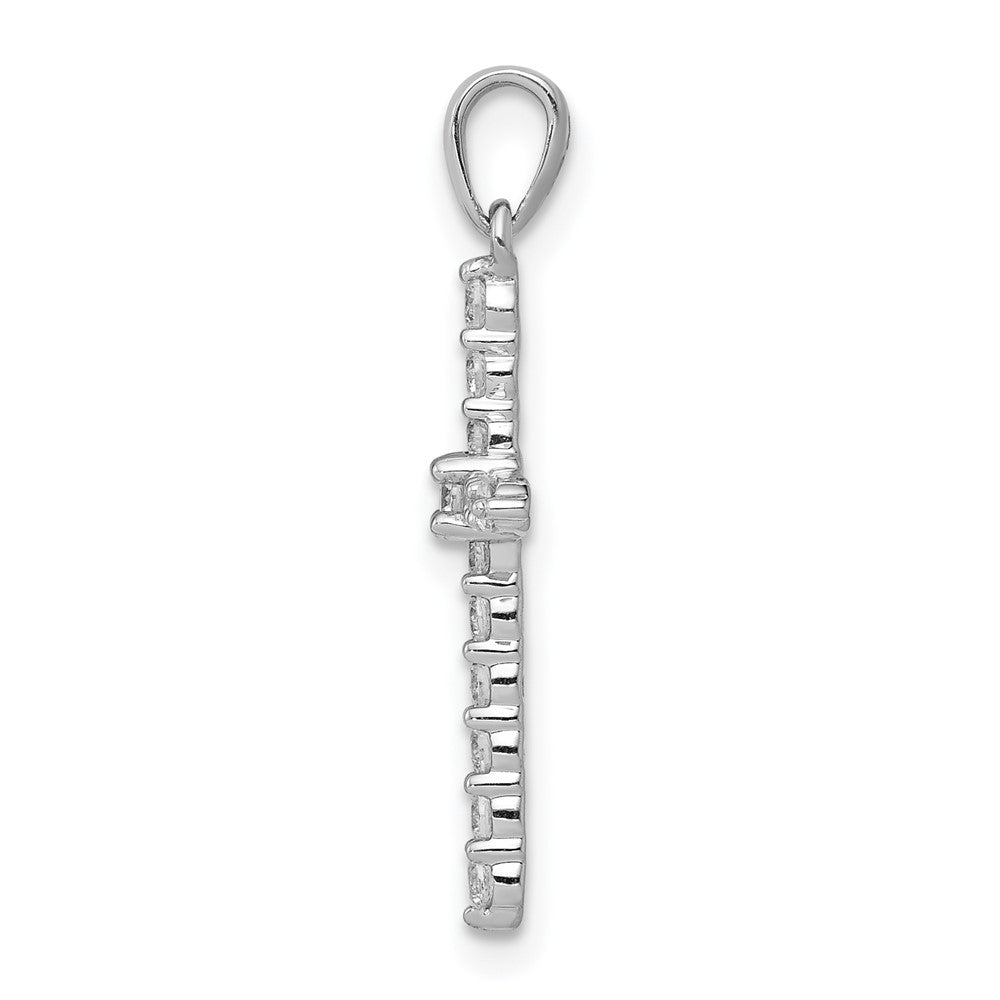 LGWP 14k White Gold 1/4 carat Lab Grown Diamond VS/SI+ G+ Complete Cross Pendant