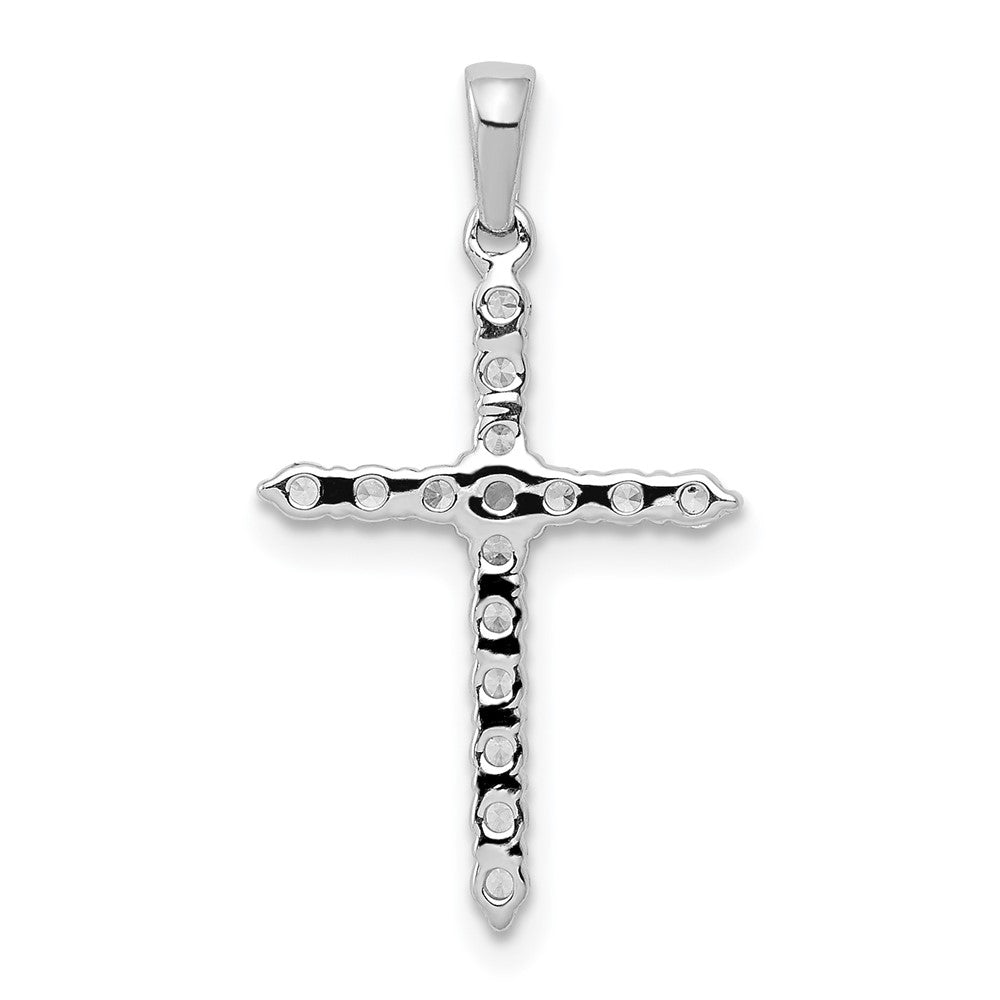 LGWP 14k White Gold 1/4 carat Lab Grown Diamond VS/SI+ G+ Complete Cross Pendant