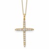 LGYP 14k 1 carat Lab Grown Diamond VS/SI+ G+ Complete 18 inch Cross Pendant Necklace