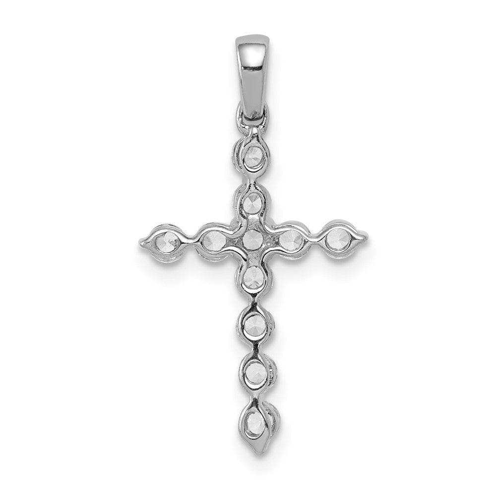 LGWP 14k White Gold 1/2 carat Lab Grown Diamond VS/SI+ G+ Complete Cross Pendant