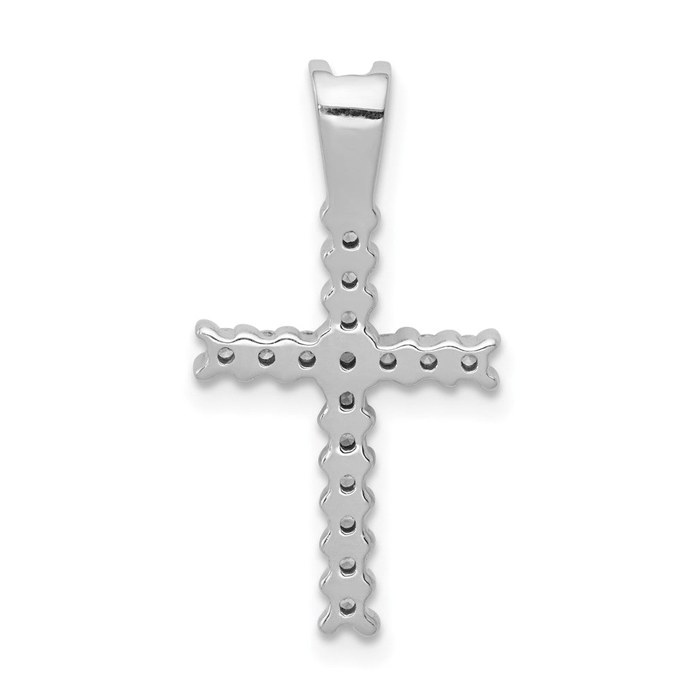 LGGC 14k White Gold 1/4 carat Lab Grown Diamond VS/SI+ G+ Complete Cross Pendant