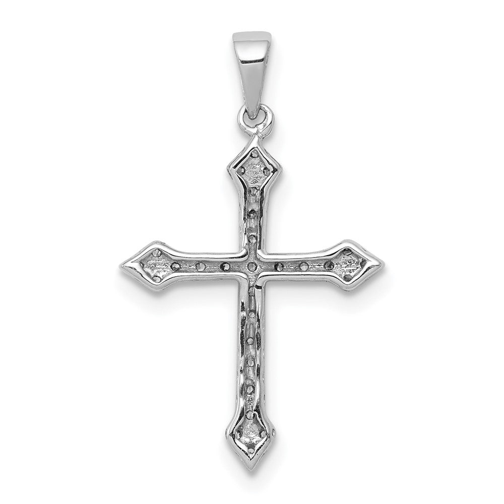 LGWP 14k White Gold 1/5 carat Lab Grown Diamond VS/SI+ G+ Complete Cross Pendant