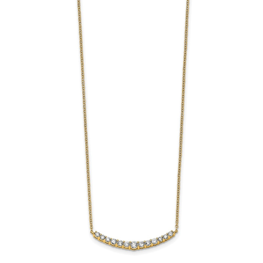 LGYN  14K Yellow Gold 1/2 carat Lab Grown Diamond VS+ F+ 18 in Complete Fashion Bar Necklace