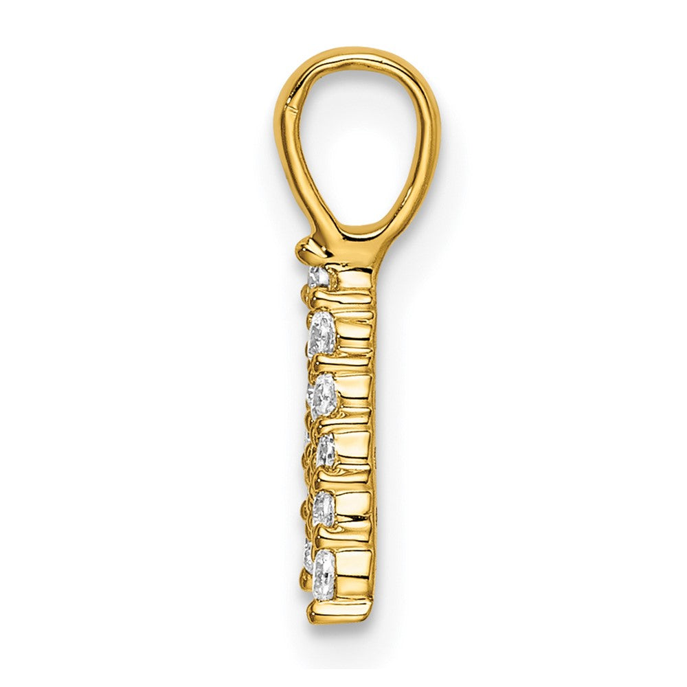 LGYP 14k 1/8 carat Lab Grown Diamond VS/SI+ G+ Complete Letter A Initial Pendant