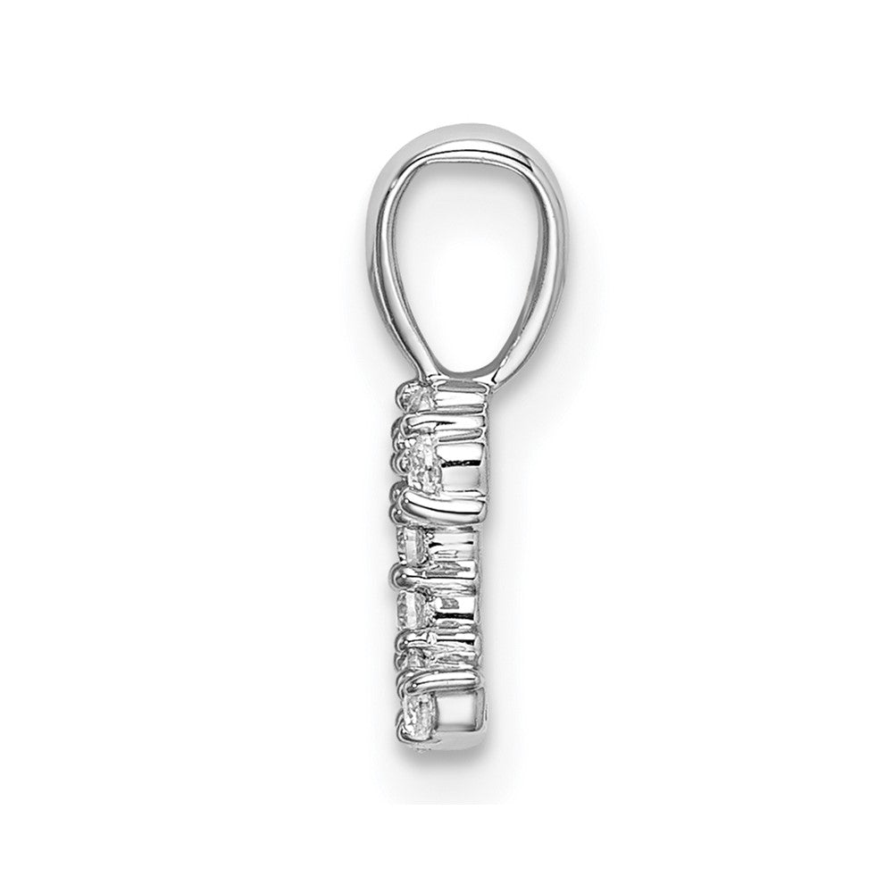 LGWP 14k White Gold 1/10 carat Lab Grown Diamond VS/SI+ G+ Complete Letter C Initial Pendant