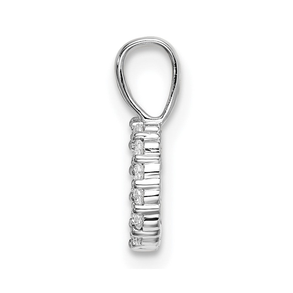 LGWP 14k White Gold 1/10 carat Lab Grown Diamond VS/SI+ G+ Complete Letter D Initial Pendant