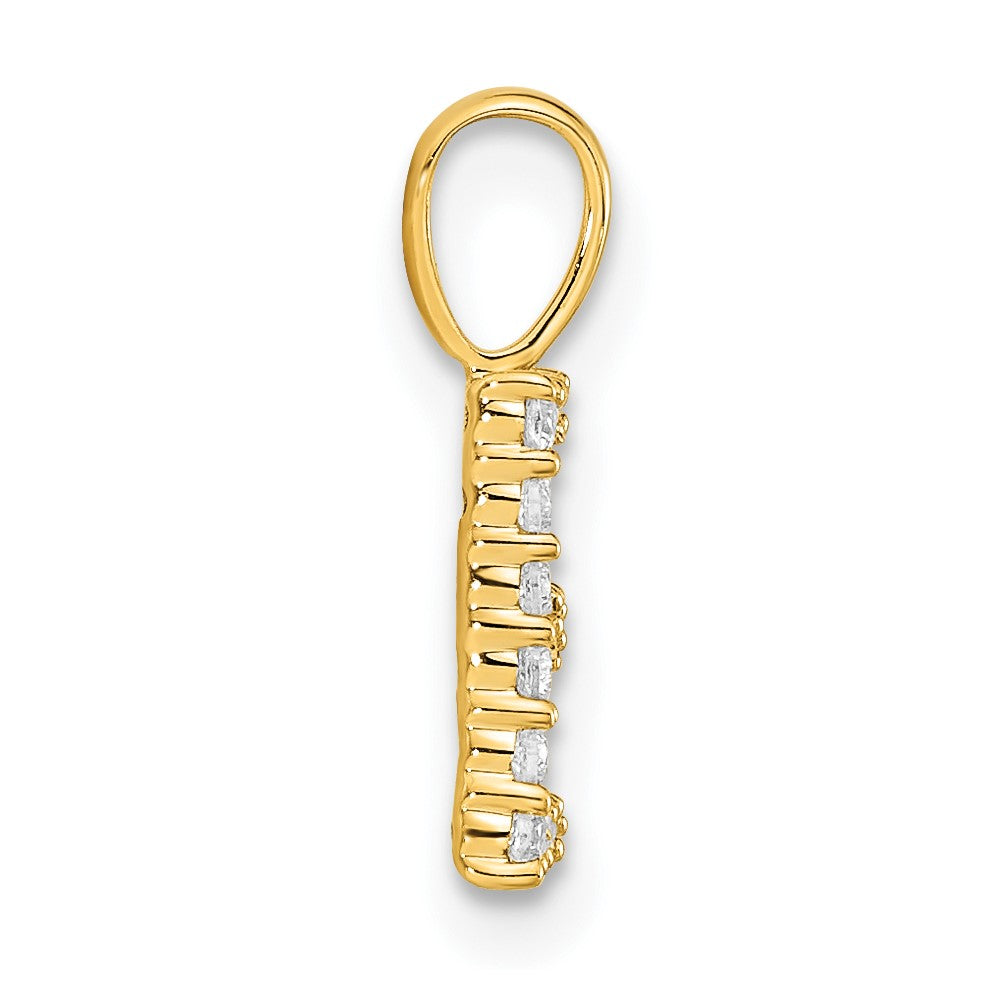 LGYP 14k 1/8 carat Lab Grown Diamond VS/SI+ G+ Complete Letter E Initial Pendant