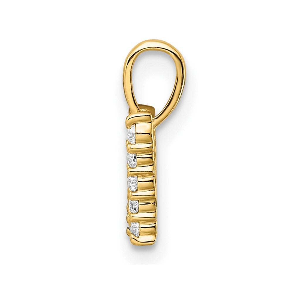 LGYP 14k 1/6 carat Lab Grown Diamond VS/SI+ G+ Complete Letter W Initial Pendant