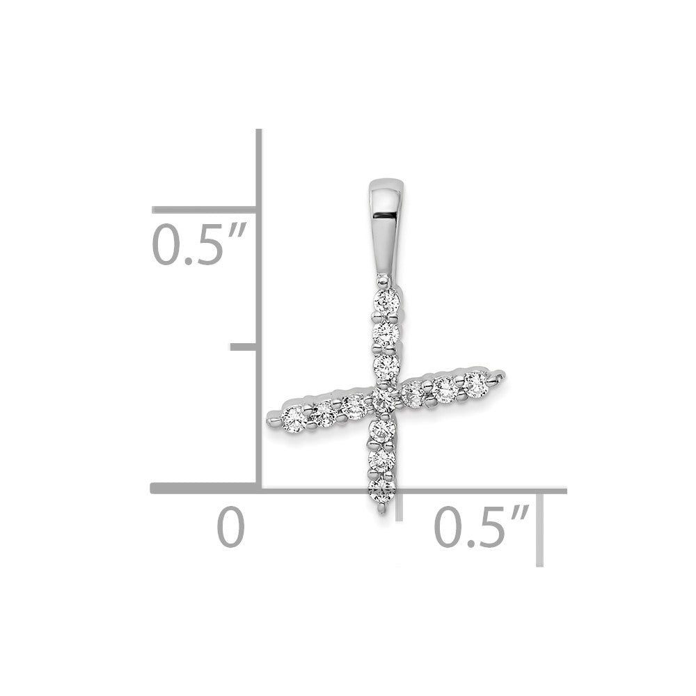 LGWP 14k White Gold 1/8 carat Lab Grown Diamond VS/SI+ G+ Complete Letter X Initial Pendant