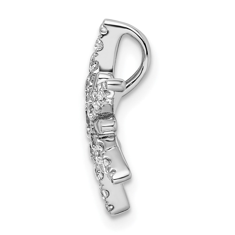 LGWP 14k White Gold 1/2 carat Lab Grown Diamond VS/SI+ G+ Complete Chain Slide Pendant