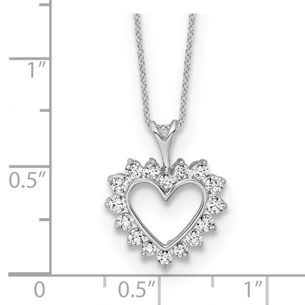 LGWN 14kw 1/2 carat Lab Grown Diamond VS/SI+ G+ Complete 18 inch Heart Pendant Necklace