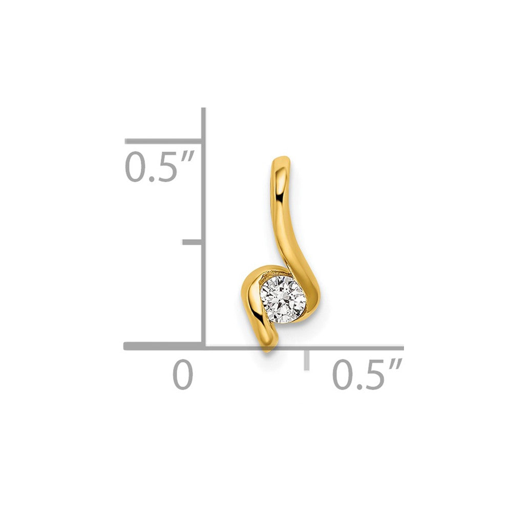 LGGP 14k 1/10 carat Lab Grown Diamond VS/SI+ G+ Complete Fashion Pendant