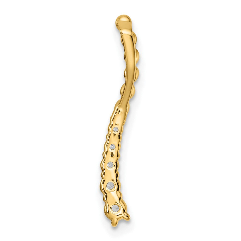 LGYP 14k 1/5 carat Lab Grown Diamond VS/SI+ G+ Fashion Bar Chain Slide Pendant