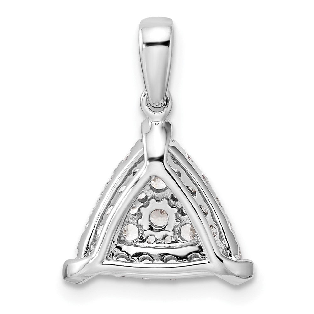 LGWP 14k White Gold 1/2 carat Lab Grown Diamond VS/SI+ G+ Complete Triangle Cluster Pendant