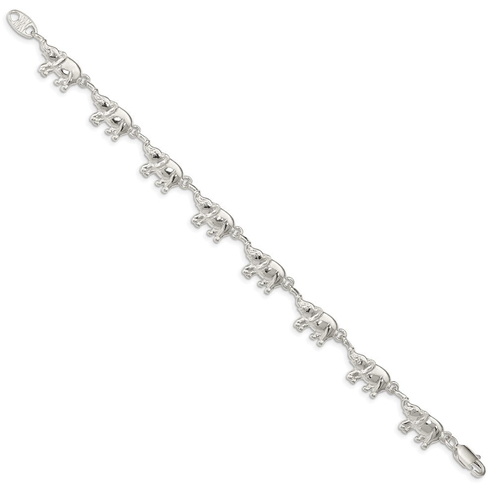 SSB Sterling Silver Elephants Bracelet