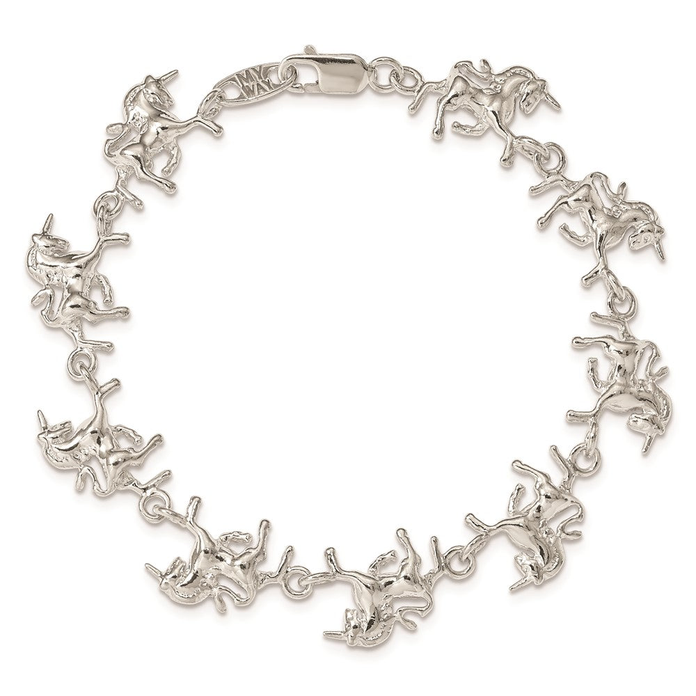 SSB Sterling Silver Unicorns Bracelet