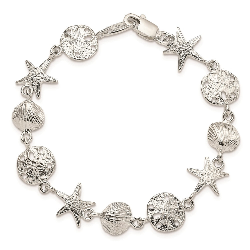 SSB Sterling Silver Seashells Bracelet