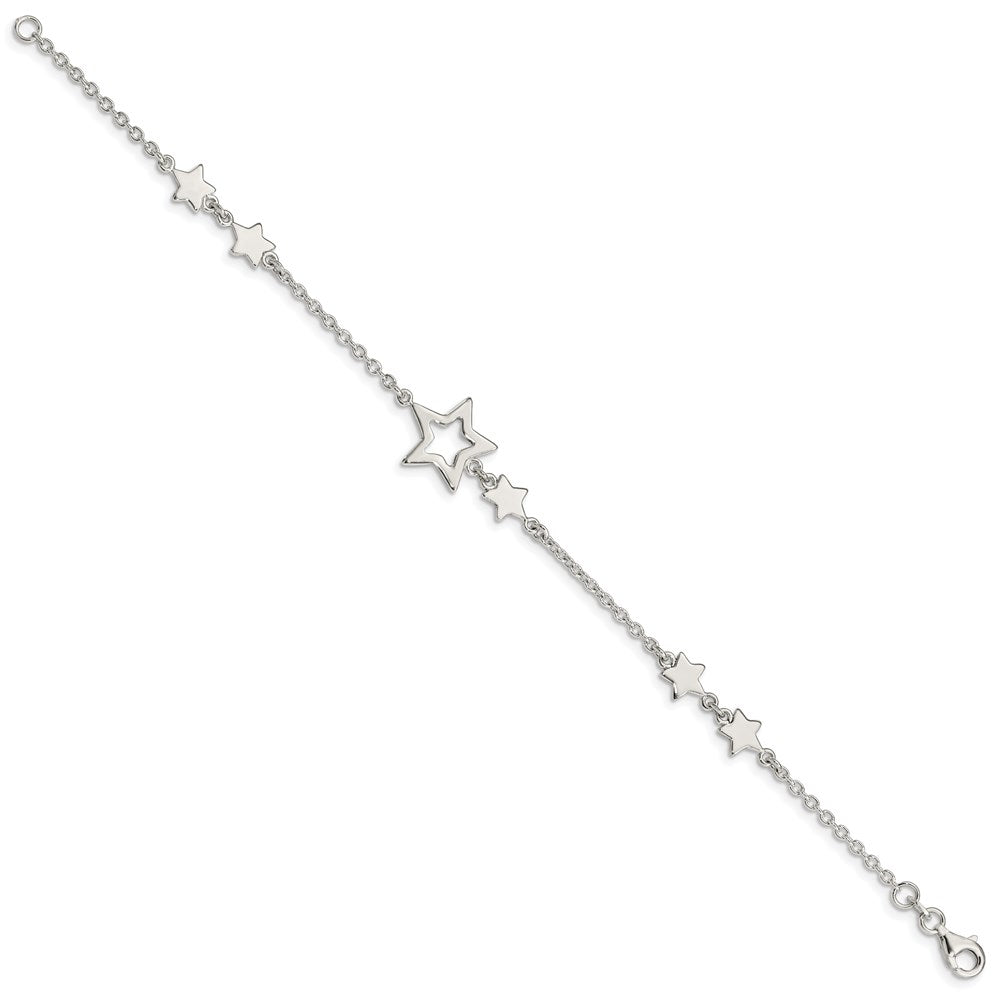 SSB Sterling Silver Star Bracelet