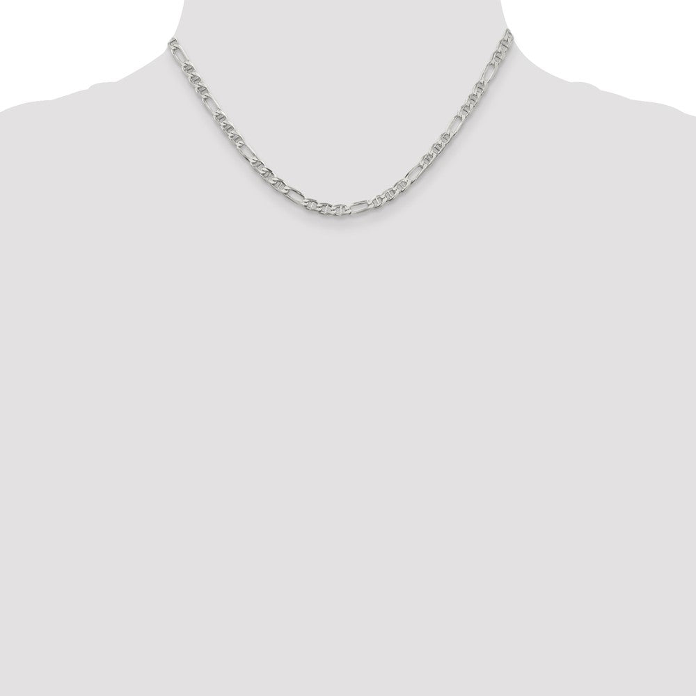 SSC Sterling Silver 3.75mm Figaro Anchor Chain