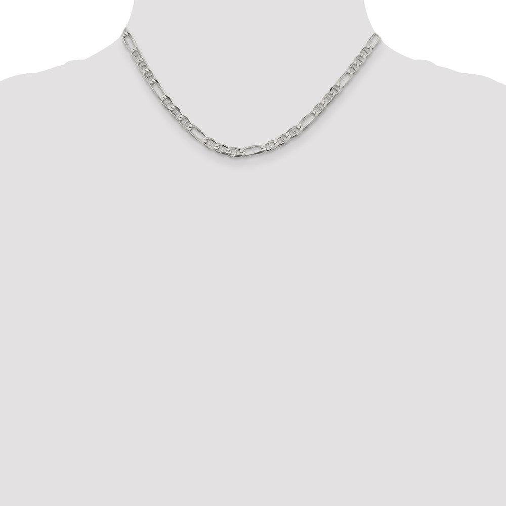 SSC Sterling Silver 4.5mm Figaro Anchor Chain