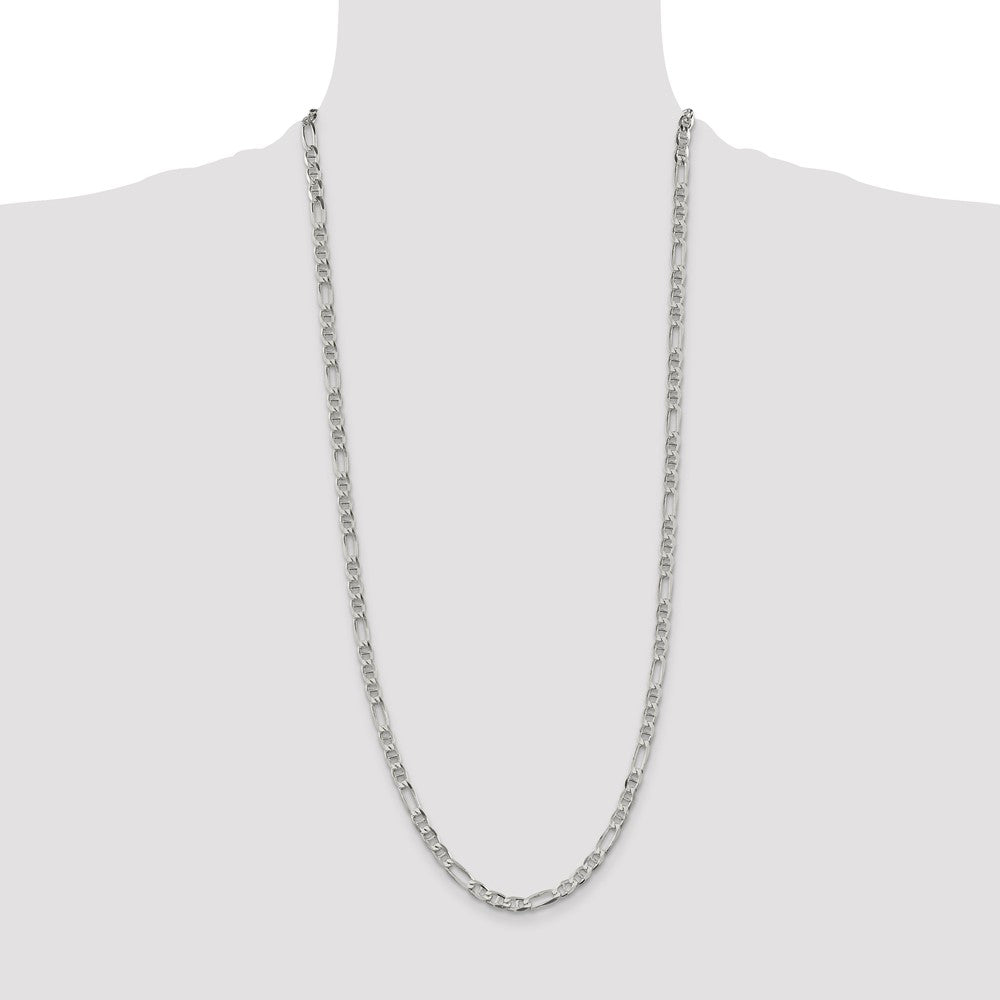 SSC Sterling Silver 4.5mm Figaro Anchor Chain