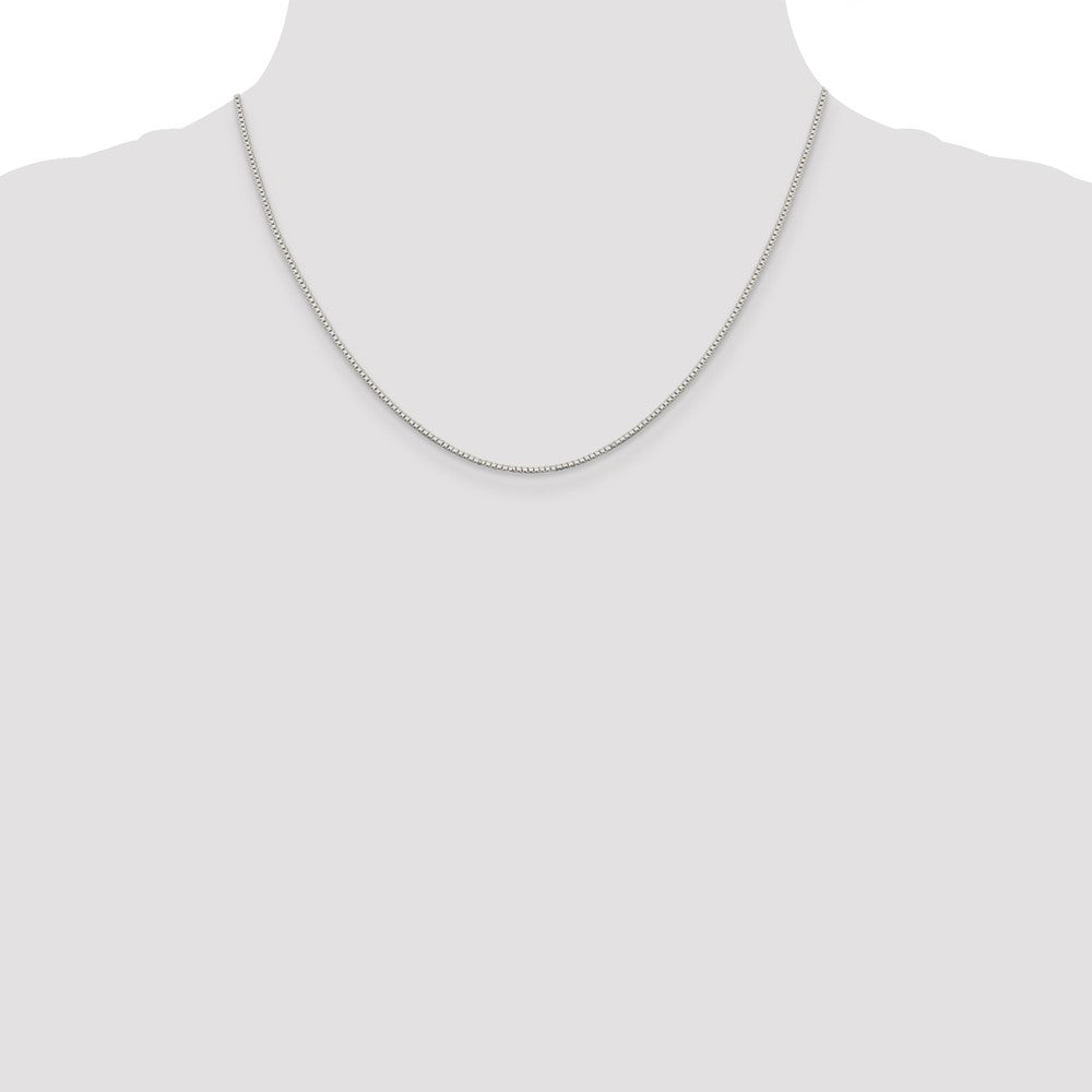 SSC Sterling Silver Rhodium-plated 1.1mm Box Chain