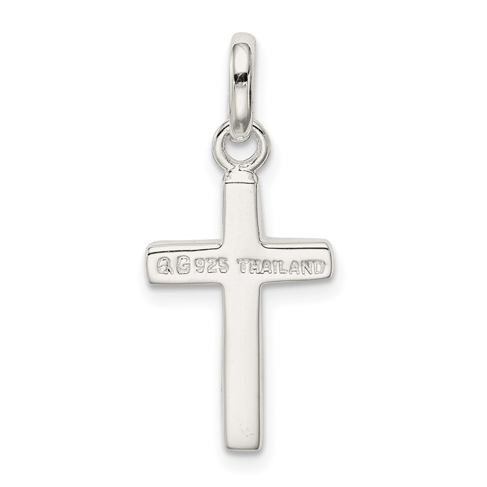SSCM Sterling Silver Polished Cross Charm