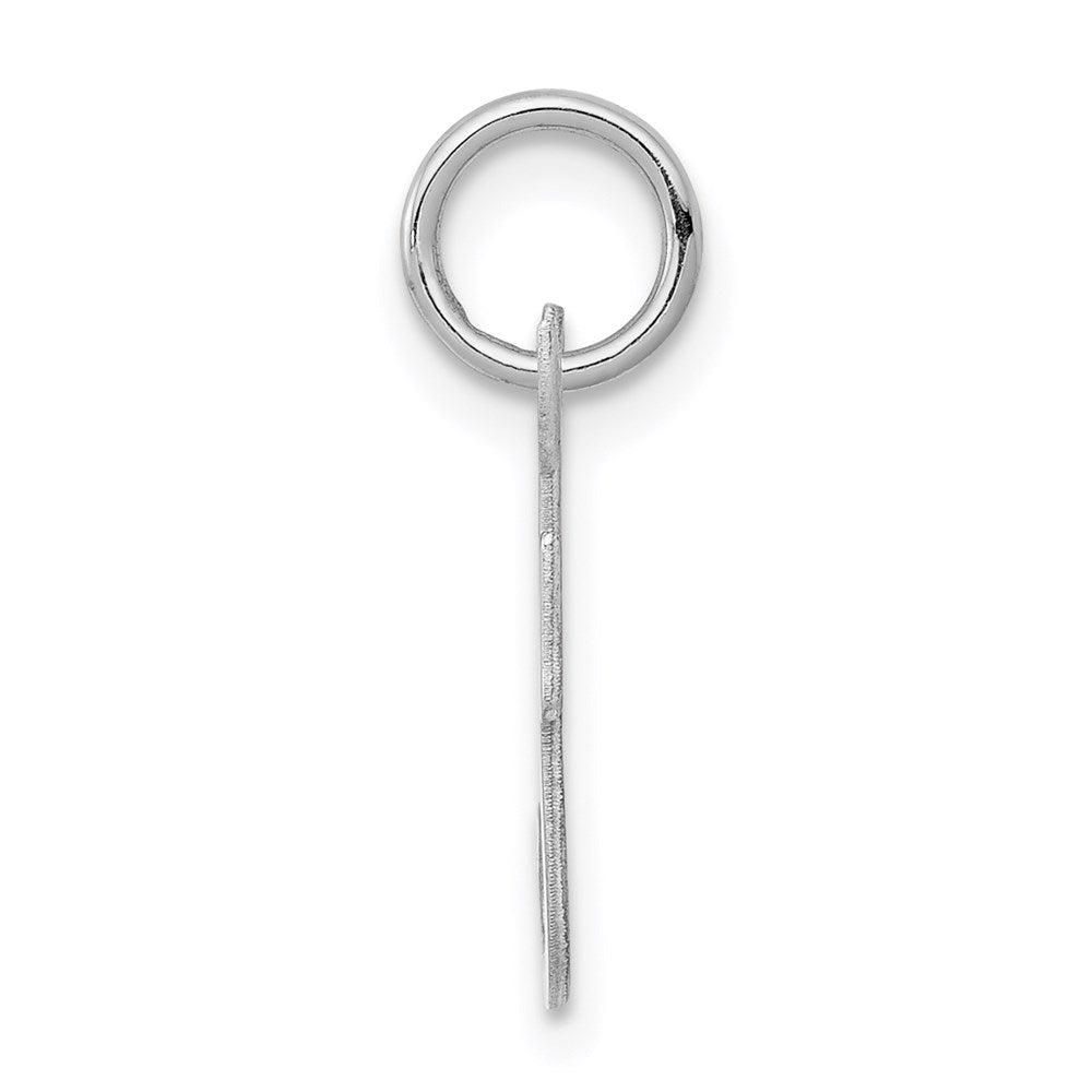 SSI Sterling Silver Rhodium-plated Script Letter F Initial Charm