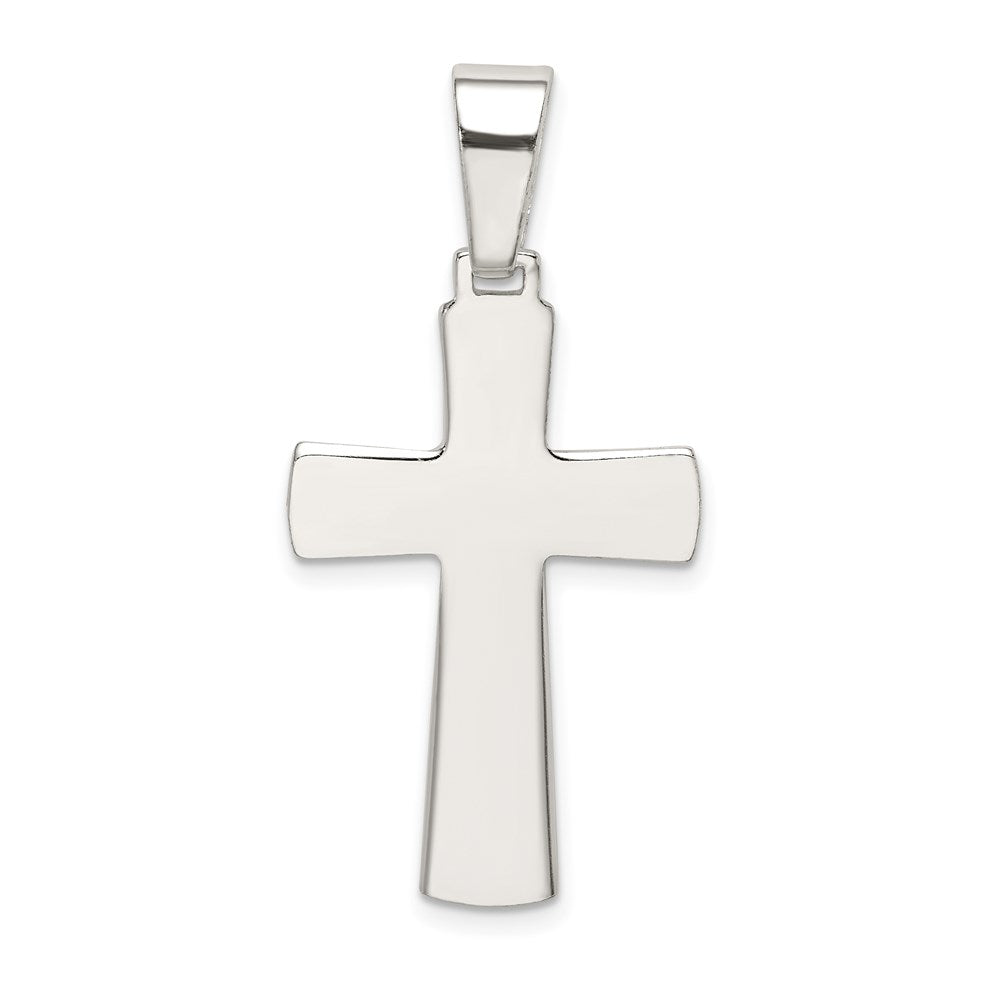 SSP Sterling Silver Polished Cross Pendant