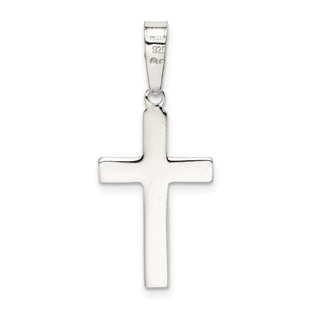 SSP Sterling Silver Polished Cross Pendant