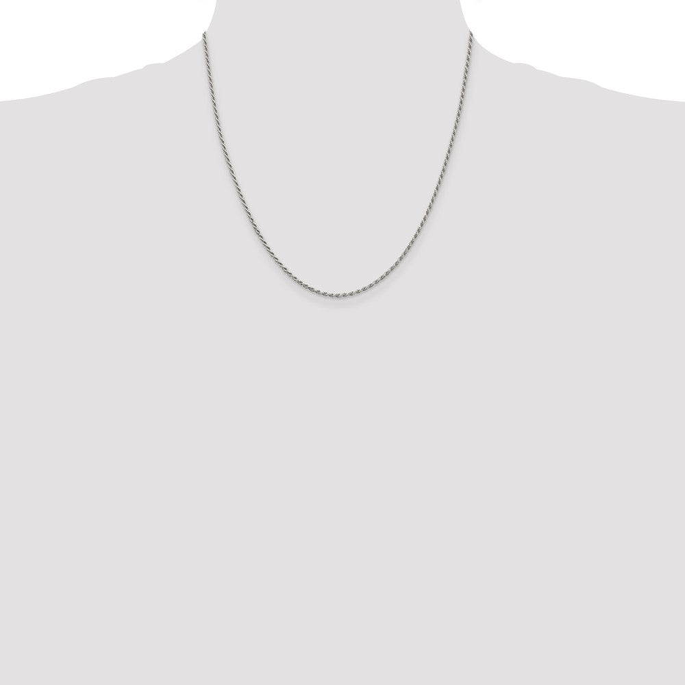 SSC Sterling Silver 1.7mm Diamond-cut Rope Chain