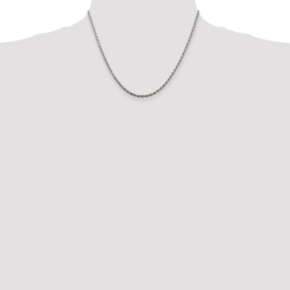 SSC Sterling Silver 2.25mm Diamond-cut Rope Chain