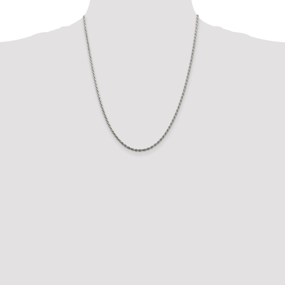 SSC Sterling Silver 2.25mm Diamond-cut Rope Chain