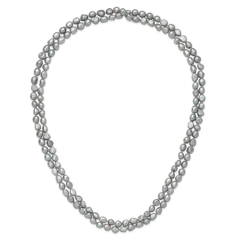 PN 9-11mm Grey Baroque Freshwater Cultured Pearl Endless 64 inch Necklace