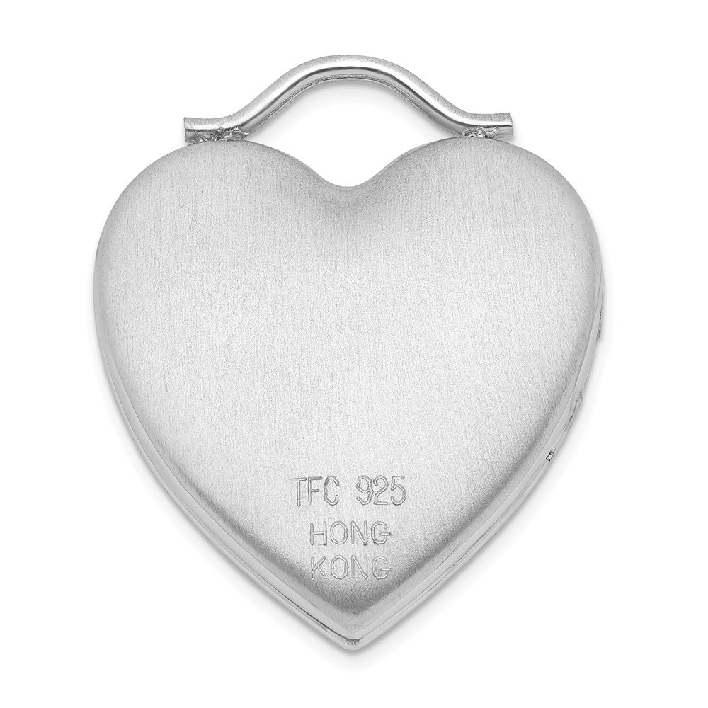 SSP Sterling Silver Rhodium-plated Always On My Mind Forever In My Heart Locket