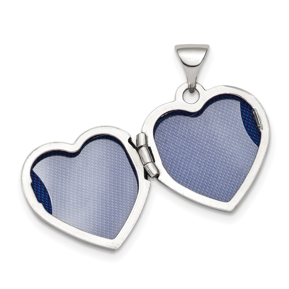 SSL Sterling Silver Rhodium-plated Gold-tone Preciosa Crystal Mom Heart Locket