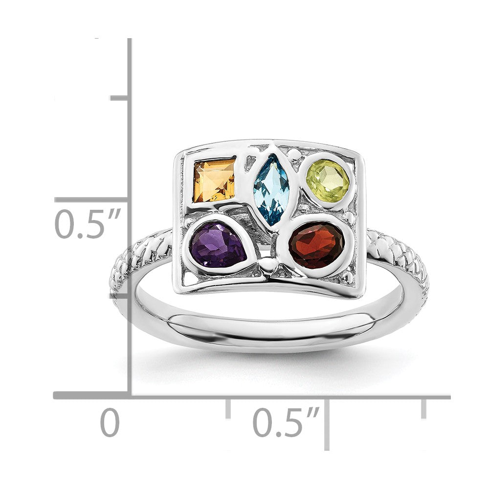 GSS Sterling Silver Stackable Expressions Gemstone Ring