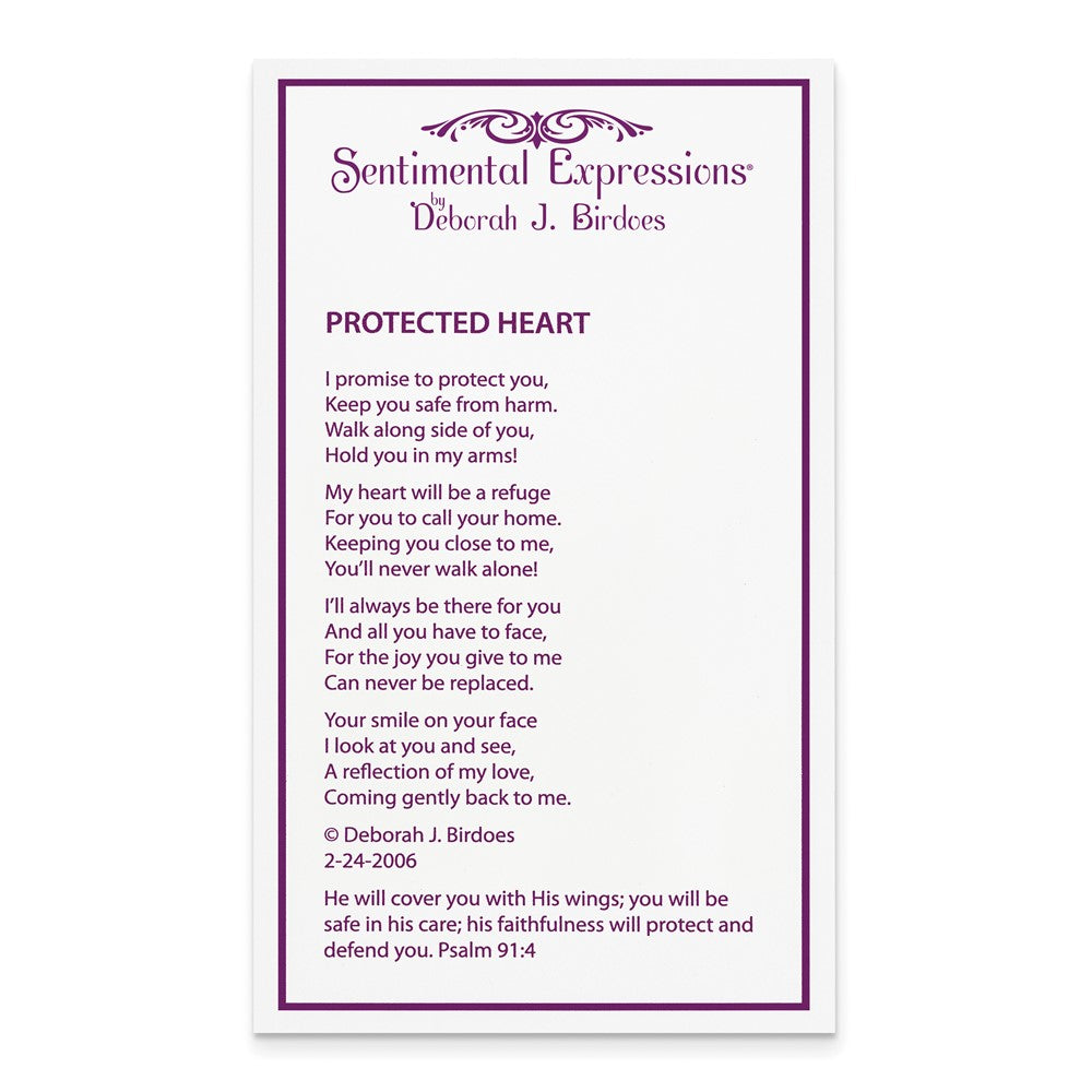 SE Sterling Silver Rhodium-plated CZ Protected Heart 18in Necklace