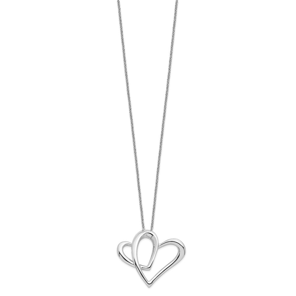 SE Sterling Silver Rhodium-plated Mother A Part of My Heart 18 Inch Necklace