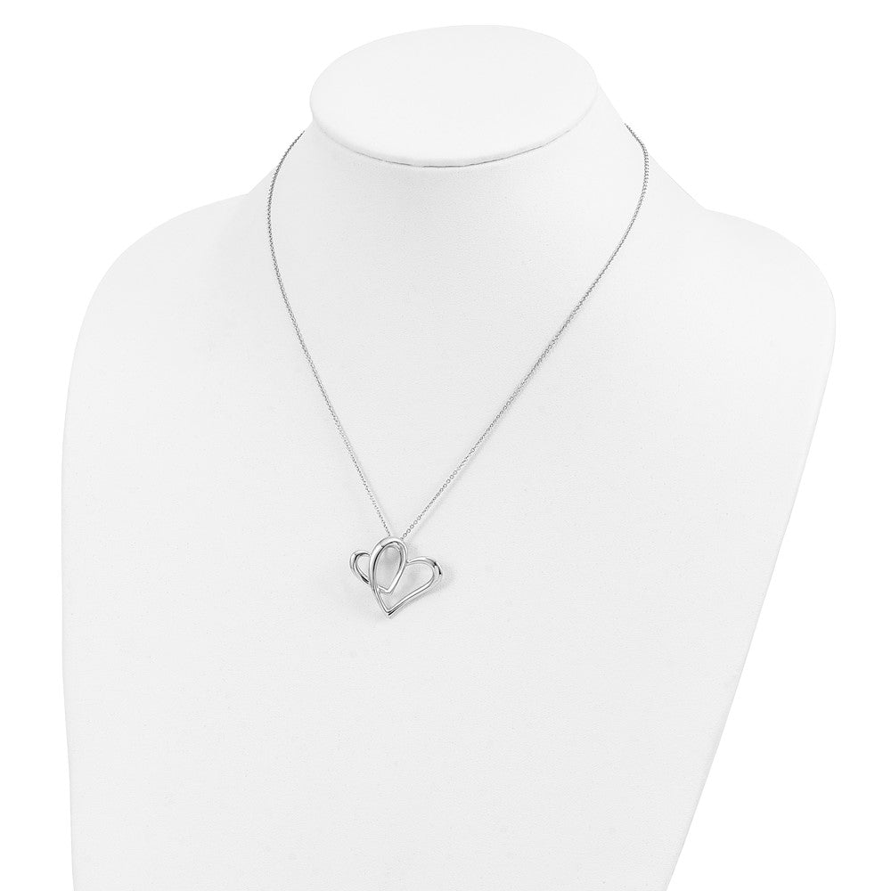 SE Sterling Silver Rhodium-plated Mother A Part of My Heart 18 Inch Necklace