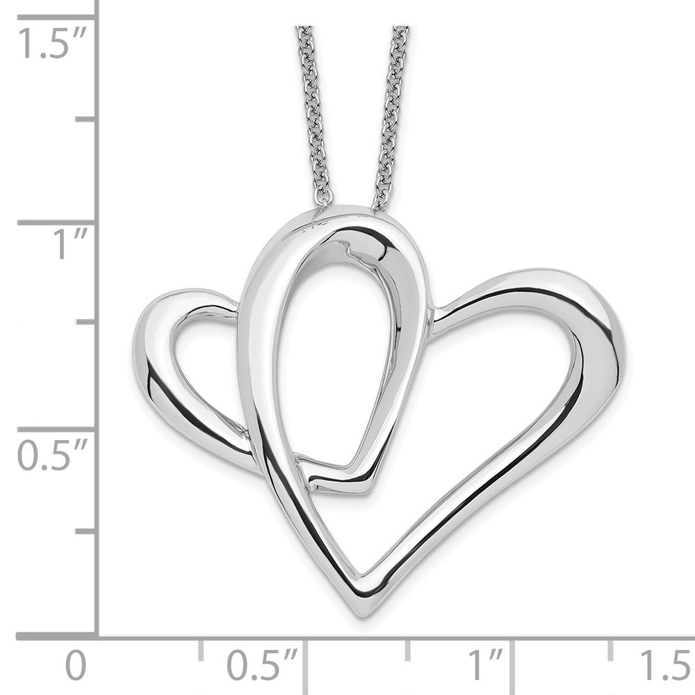 SE Sterling Silver Rhodium-plated Mother A Part of My Heart 18 Inch Necklace