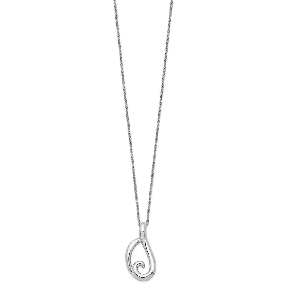 SE Sterling Silver Rhodium-plated Friendship 18in Necklace