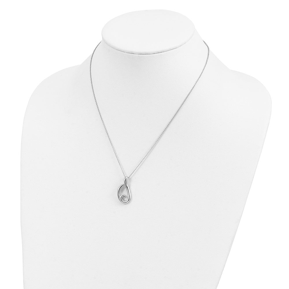 SE Sterling Silver Rhodium-plated Friendship 18in Necklace
