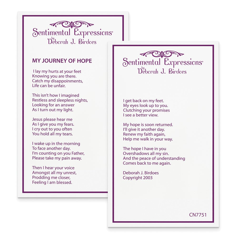 SE Sterling Silver Rhodium-plated CZ My Journey Of Hope 18in Cross Necklace