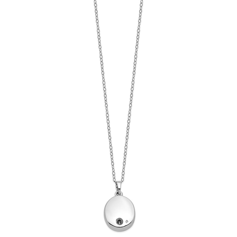 SE Sterling Silver Rhodium-plated Antiqued Tree of Life Ash Holder 18 Inch Necklace