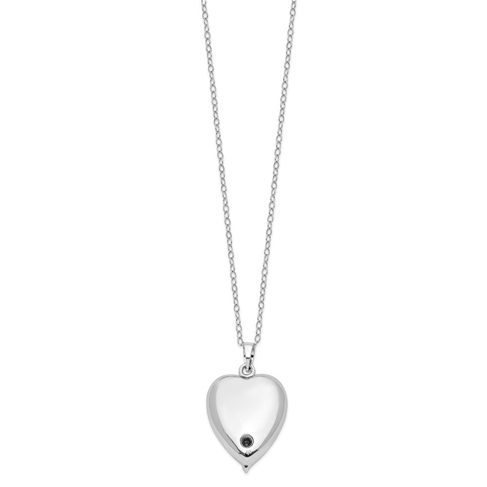 SE Sterling Silver Rhodium-plated Forever My Baby Ash Holder 18 Inch Necklace