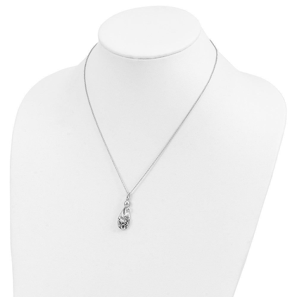 SE Sterling Silver Rhodium-plated Mother's Pride and Joy 18in. Necklace
